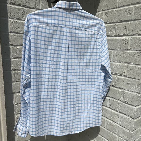 Johnnie-O Prep-Formance Gobi long sleeve shirt blue white Large - Picture 15 of 16